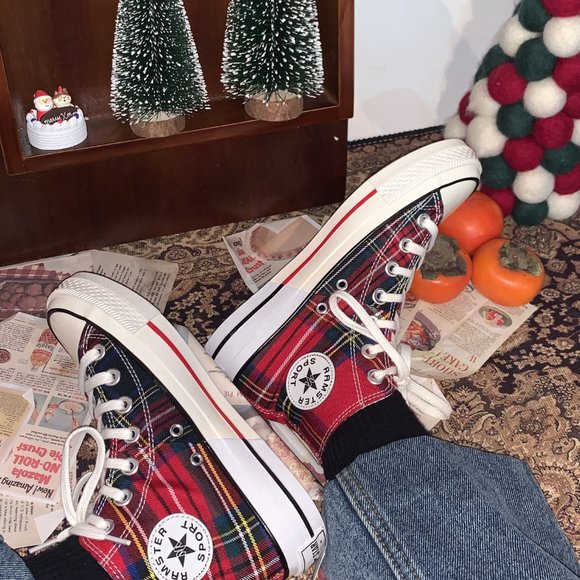 Christmas color canvas shoes, - Picture 4 of 6